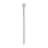 This is an image of Timco - Multi-Fix Masonry Bolts - Hex Flange - Exterior - Silver 6.0 x 130mm - (100 PCS Box) MF6130