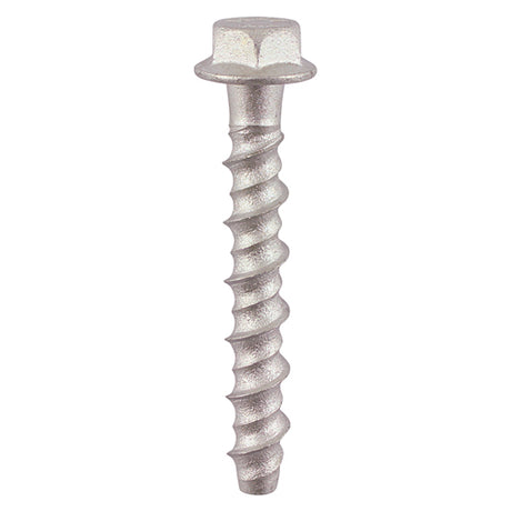 This is an image of Timco - Multi-Fix Masonry Bolts - Hex Flange - Exterior - Silver 6.0 x 50mm - (100 PCS Box) MF650