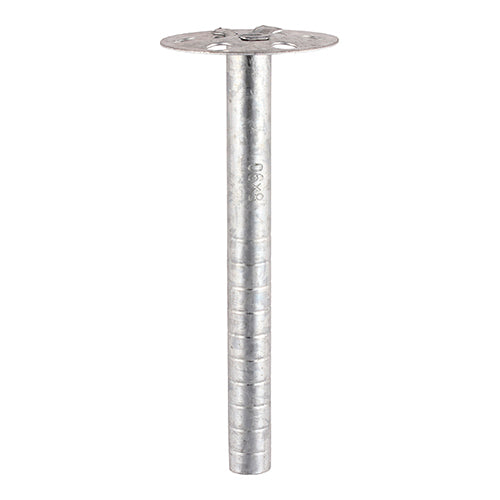 This is an image of Timco - Metal Insulation Fixings - Galvanised 8.0 x 250mm - (50 PCS Bag) MIF250