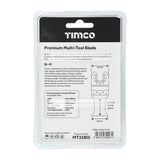 This is an image of Timco - Premium Multi-Tool Blades - Straight - For Wood/Metal - 5pcs 32mm (5 Pieces Blister Pack) MT32BI5
