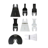 This is an image of Timco - Multi-Tool Blade Sets - 8 Piece Set Mixed (1 Each Blister Pack) MT8PSET