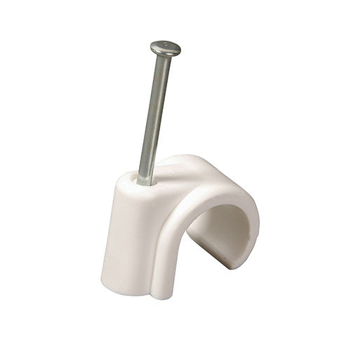 This is an image of Timco - Pipe Clips - Nail In 22mm - (50 PCS Bag) NCW22