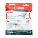 This is an image of Timco - Oval Padbolt - Hot Dipped Galvanised 4" (1 Each TIMbag) OP4GP