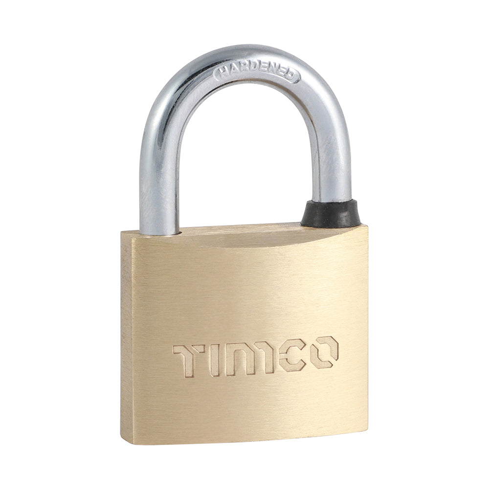 This is an image of Timco - Brass Padlock 40mm (1 Each Backing Card) P40