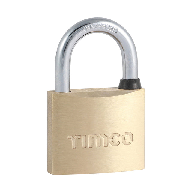 This is an image of Timco - Brass Padlock 40mm (1 Each Backing Card) P40