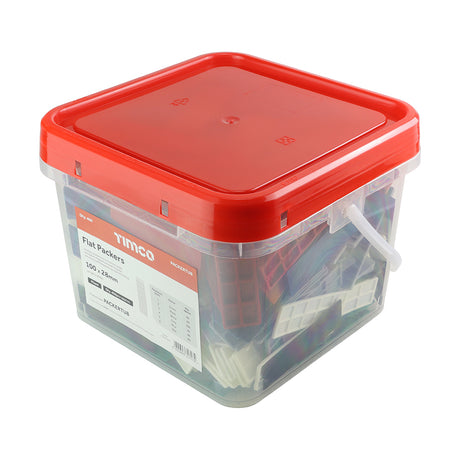 This is an image of Timco - Assorted Packers - Tub - 28mm 100 x 28mm (400 Pieces Tub) PACKERTUB