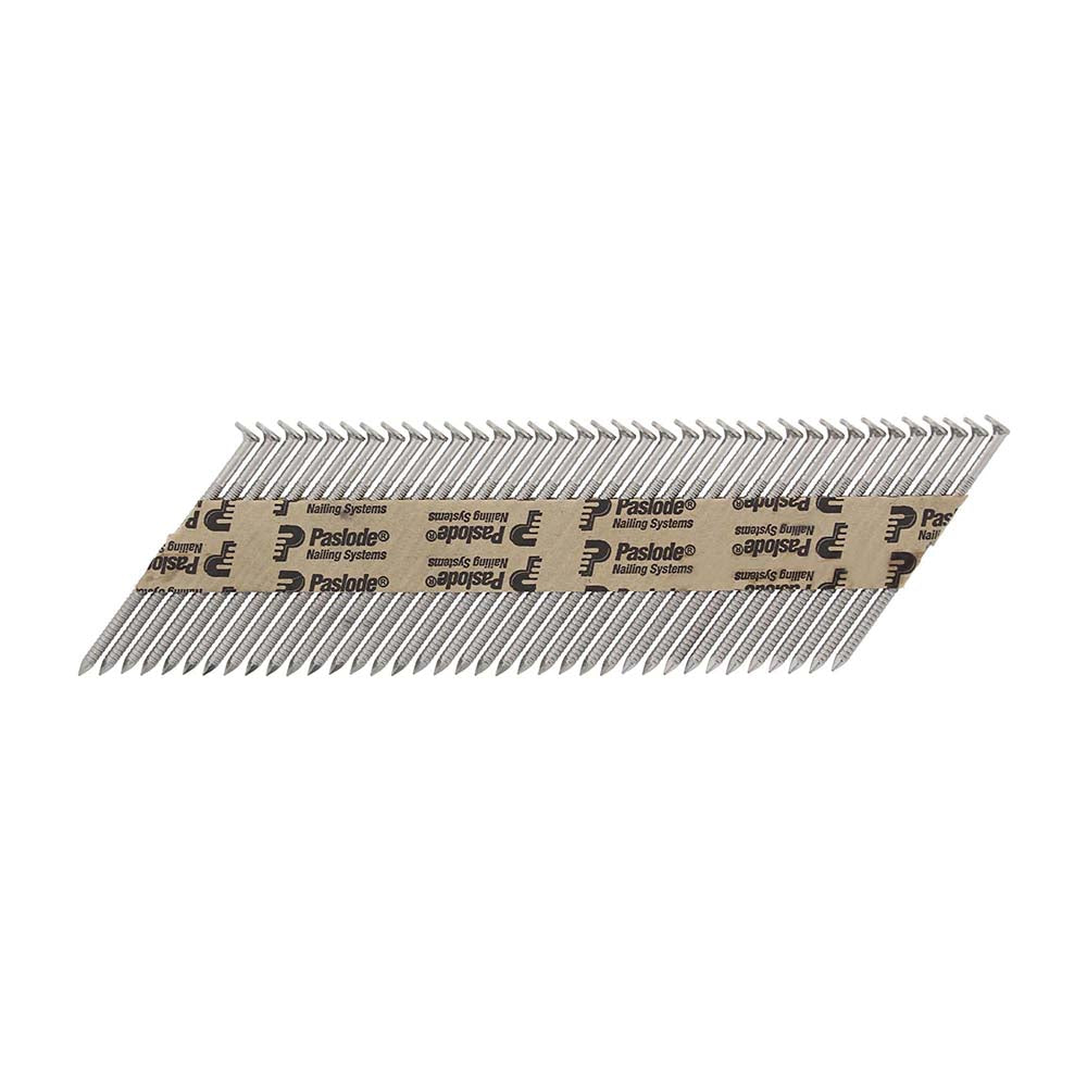 This is an image of Paslode IM360Ci Nails & Fuel Cells Retail Pack - Ring Shank - Stainless Steel - 140627 3.1 x 80mm/1CFC (1100 PCS Box) PAS140627