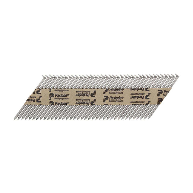 This is an image of Paslode IM360Ci Nails & Fuel Cells Retail Pack - Ring Shank - Stainless Steel - 140627 3.1 x 80mm/1CFC (1100 PCS Box) PAS140627