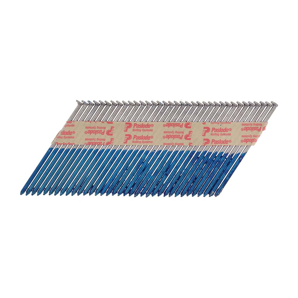 This is an image of Paslode IM360Ci Nails & Fuel Cells Trade Pack - Ring Shank - Hot Dipped Galvanised - 140628 3.1 x 90mm/2CFC (2200 PCS Box) PAS140628