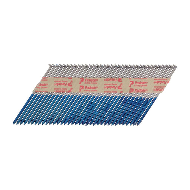 This is an image of Paslode IM360Ci Nails & Fuel Cells Trade Pack - Ring Shank - Hot Dipped Galvanised - 140628 3.1 x 90mm/2CFC (2200 PCS Box) PAS140628
