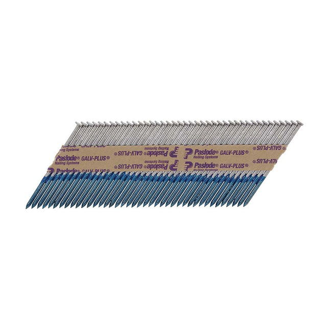 This is an image of Paslode IM360Ci Nails & Fuel Cells Retail Pack - Ring Shank - Galvanised + - 141079 2.8 x 63mm/1CFC (1100 PCS Box) PAS141079