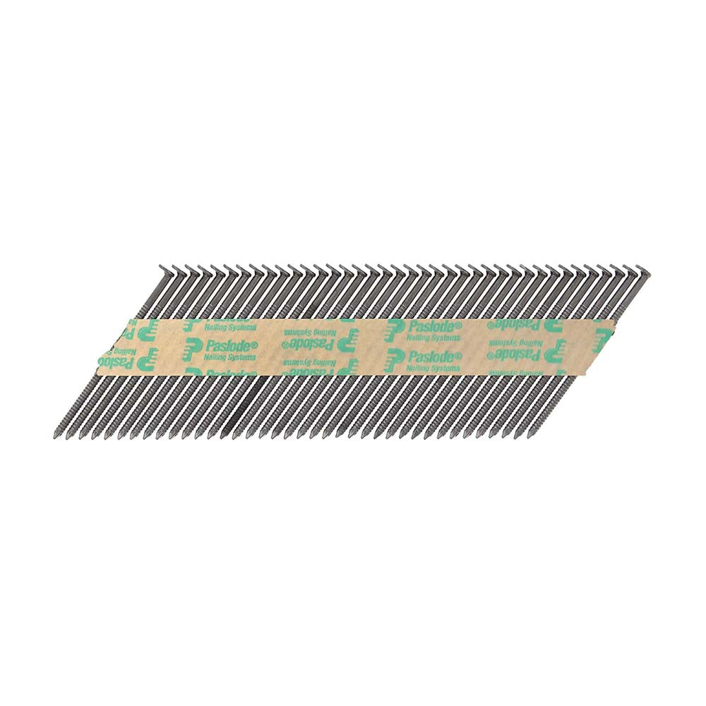 This is an image of Paslode IM360Ci Nails & Fuel Cells Trade Pack - Ring Shank - Bright - 141081 3.1 x 75mm/2CFC (2200 PCS Box) PAS141081
