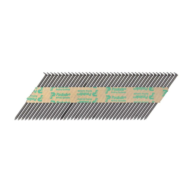 This is an image of Paslode IM360Ci Nails & Fuel Cells Trade Pack - Ring Shank - Bright - 141081 3.1 x 75mm/2CFC (2200 PCS Box) PAS141081