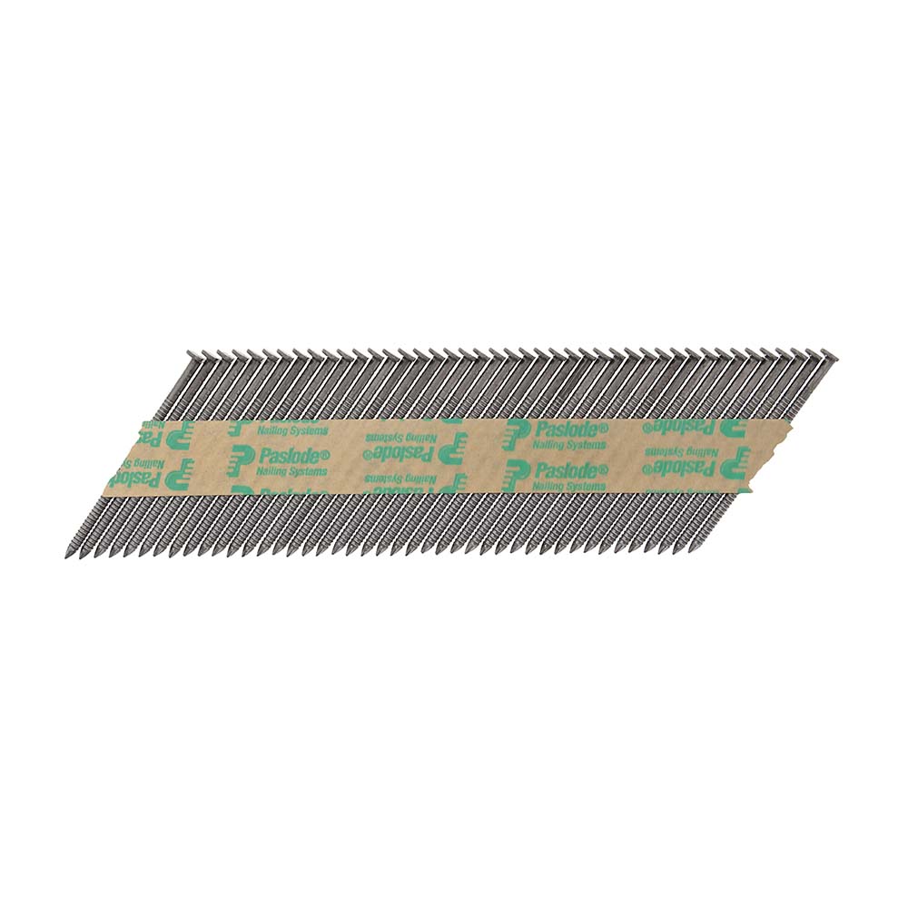 This is an image of Paslode IM350+ Nails & Fuel Cells Trade Pack - Ring Shank - Bright - 141202 2.8 x 51mm/3CFC (3300 PCS Box) PAS141202