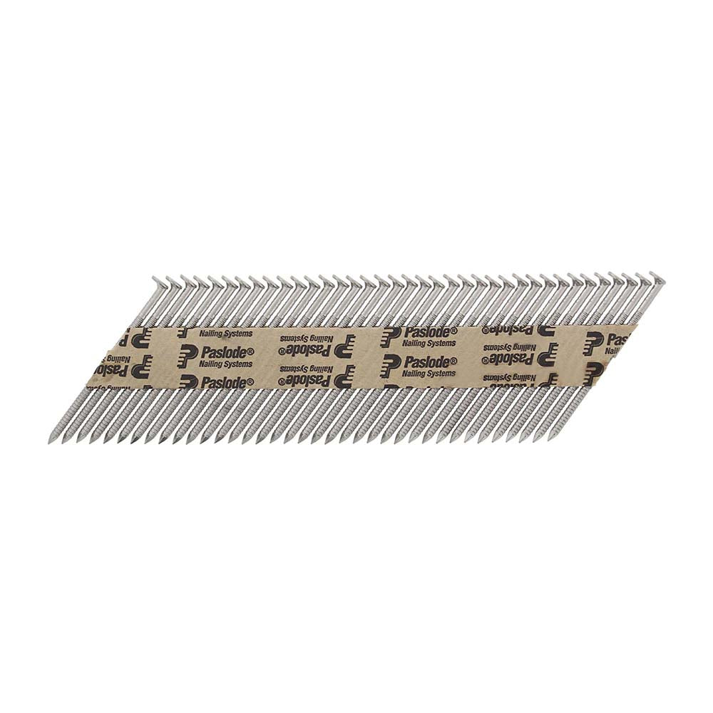 This is an image of Paslode IM350+ Nails & Fuel Cells Retail Pack - Ring Shank - Stainless Steel - 141261 2.8 x 63mm/1CFC (1100 PCS Box) PAS141261