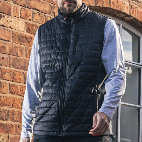 This is an image of Timco - Padded Bodywarmer - Grey/Black Medium (1 Each Bag) PB1101M