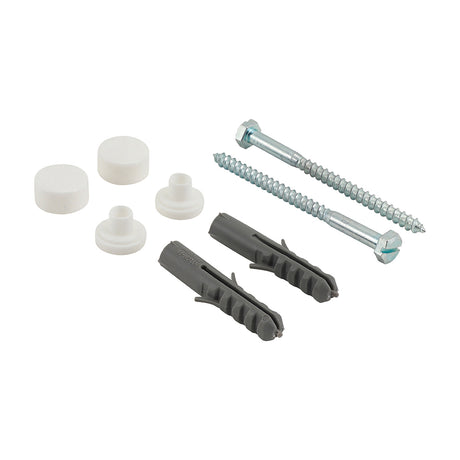 This is an image of Timco - Pan/Bidet Fixing Kit - White Pan Kit - (2 PCS TIMpac) PBK