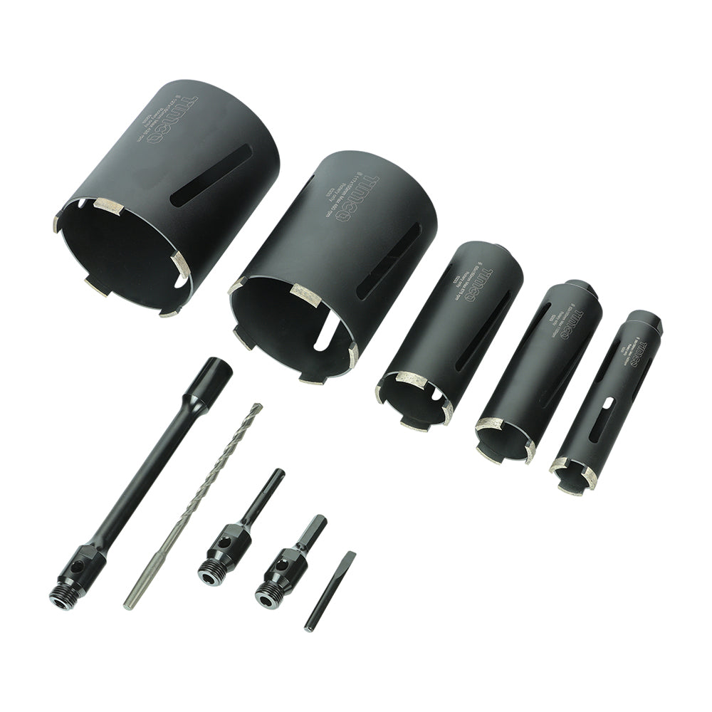 This is an image of Timco - Dry Diamond Core Drill Kit 5pcs (5 Pieces Case) PDCK5