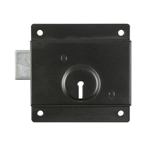 This is an image of Timco - Press Lock - Black 4" (1 Each Plain Bag) PL4BB
