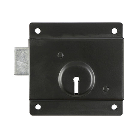 This is an image of Timco - Press Lock - Black 4" (1 Each Plain Bag) PL4BB