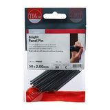 This is an image of Timco - Panel Pins - Bright 50 x 2.00mm (50 PCS TIMpac) PPB50P