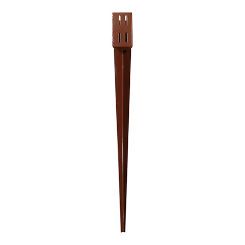 This is an image of Timco - Drive in Post Spike - Quick Fit - Oxide Red 100 x 600mm (1 Each Unit) PSQ100600