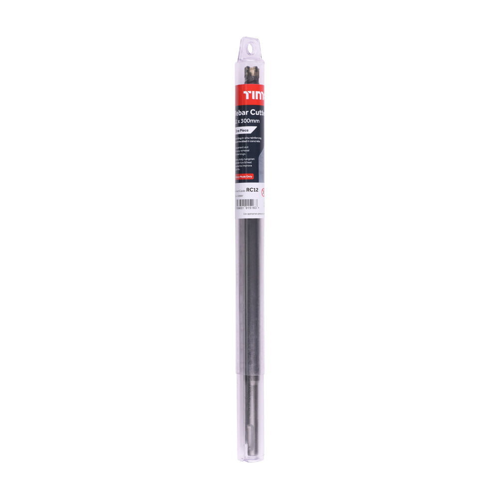 This is an image of Timco - SDS Plus Rebar Cutter - One Piece 12 x 300 (1 Each Tube) RC12