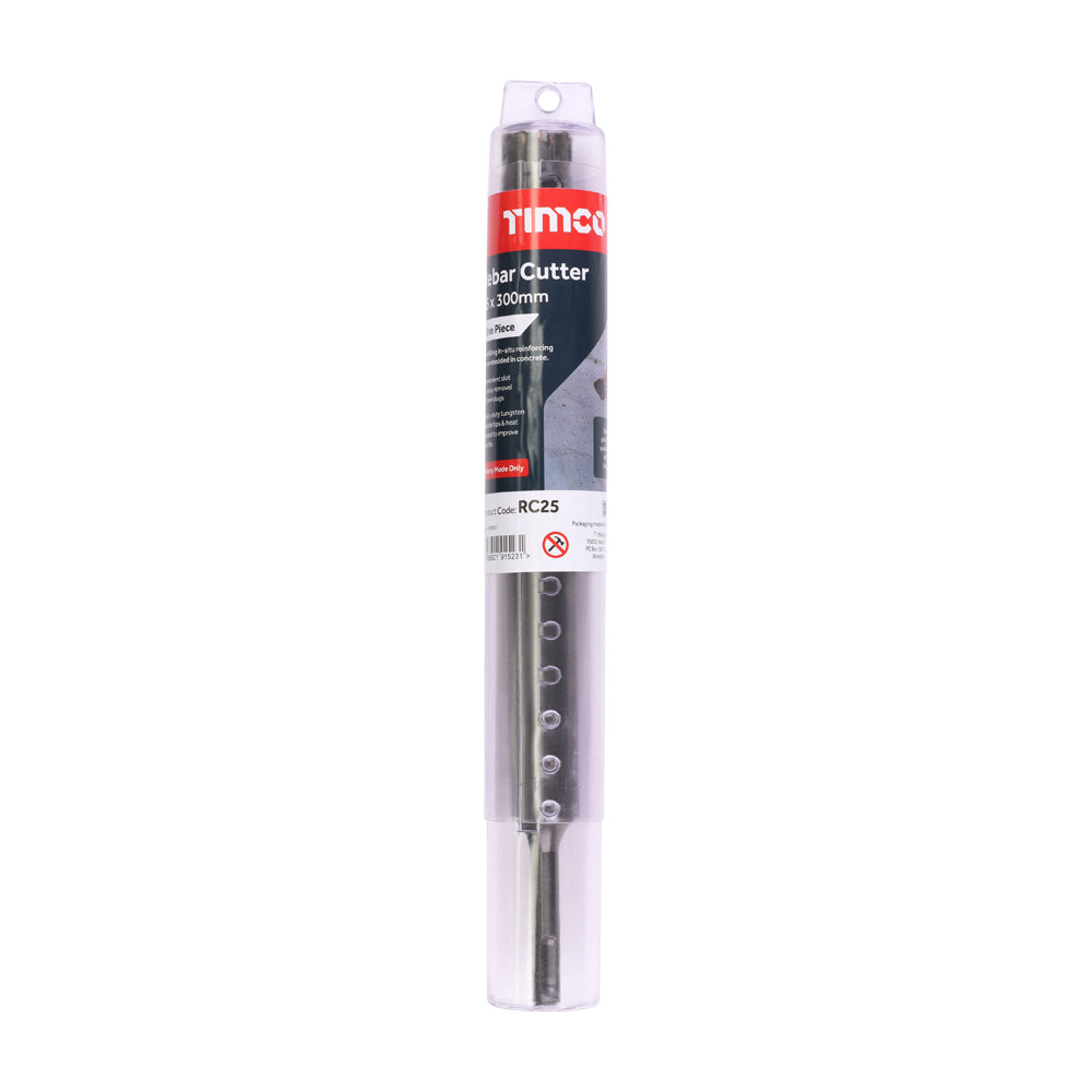 This is an image of Timco - SDS Plus Rebar Cutter - One Piece 25 x 300 (1 Each Tube) RC25