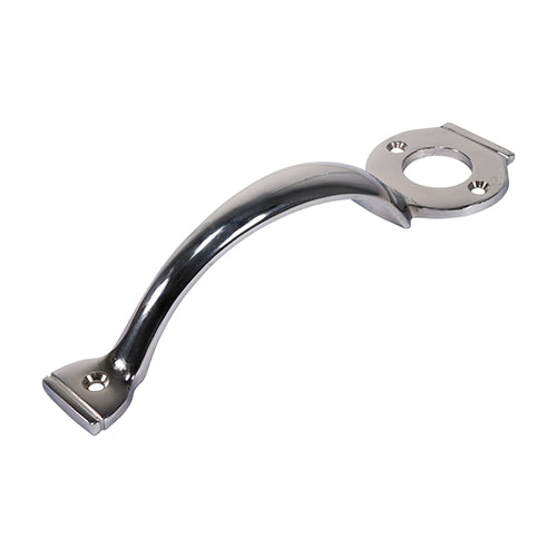 This is an image of Timco - Escutcheon Handle - Chrome 8" (1 Each Plain Bag) RLEH8CB