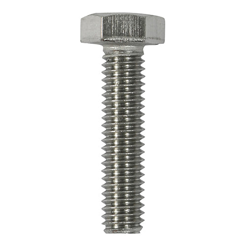 This is an image of Timco - Hex Set Screws - A2 Stainless Steel M12 x 30mm - (10 PCS Bag) S1230SSX