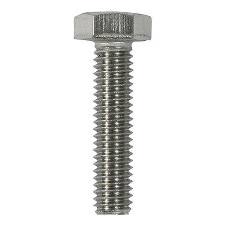 This is an image of Timco - Hex Set Screws - A2 Stainless Steel M12 x 30mm - (10 PCS Bag) S1230SSX