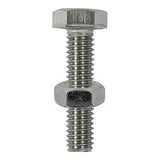 This is an image of Timco - Set Screws & Hex Nuts - Stainless Steel M12 x 50mm - (2 PCS TIMpac) S1250SSP