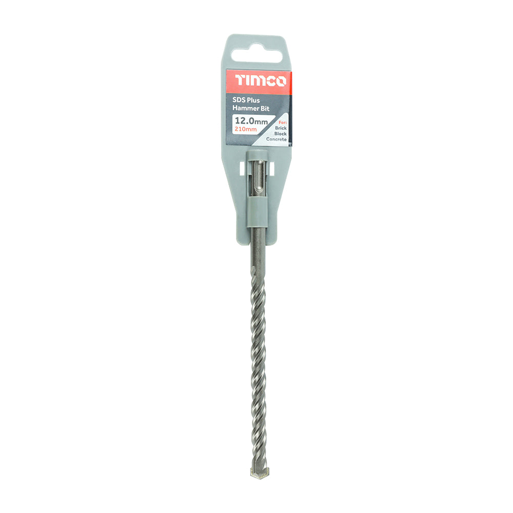 This is an image of Timco - SDS Plus Hammer Bit 12.0 x 210 (1 Each Clip) SDS12210