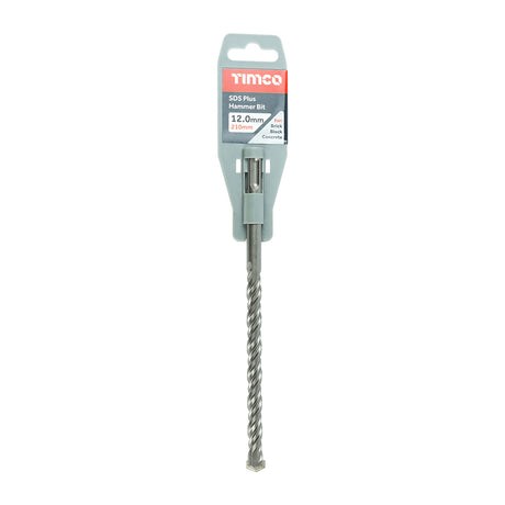 This is an image of Timco - SDS Plus Hammer Bit 12.0 x 210 (1 Each Clip) SDS12210