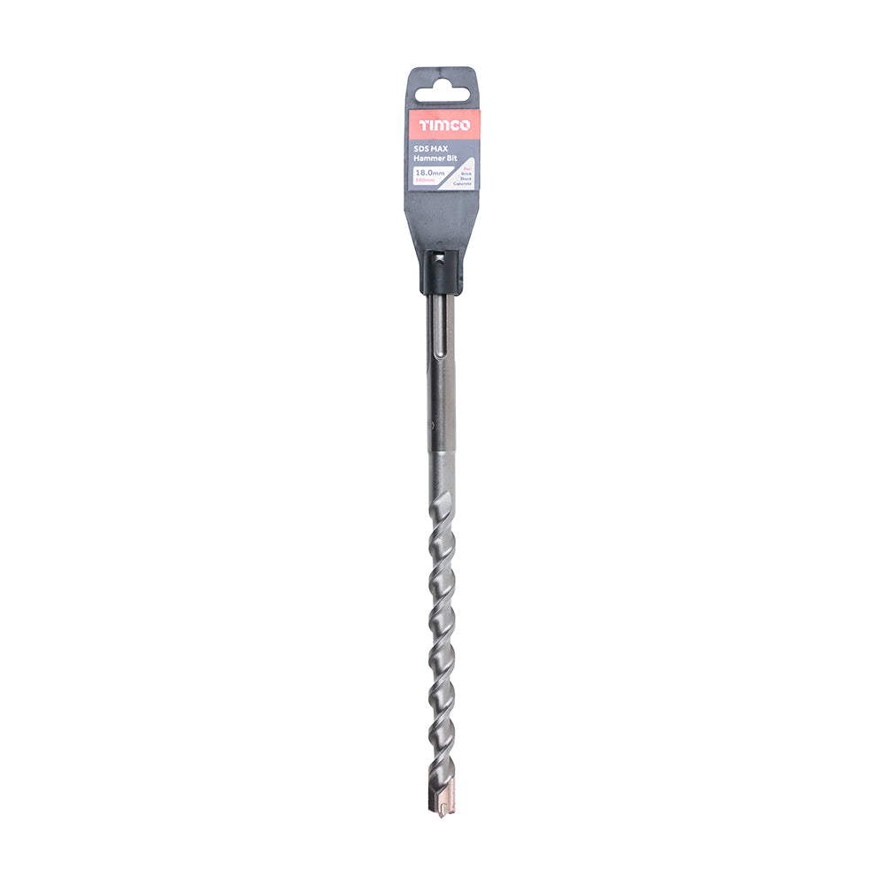 This is an image of Timco - SDS Max Hammer Bit 18 x 340 (1 Each Clip) SDSM18340
