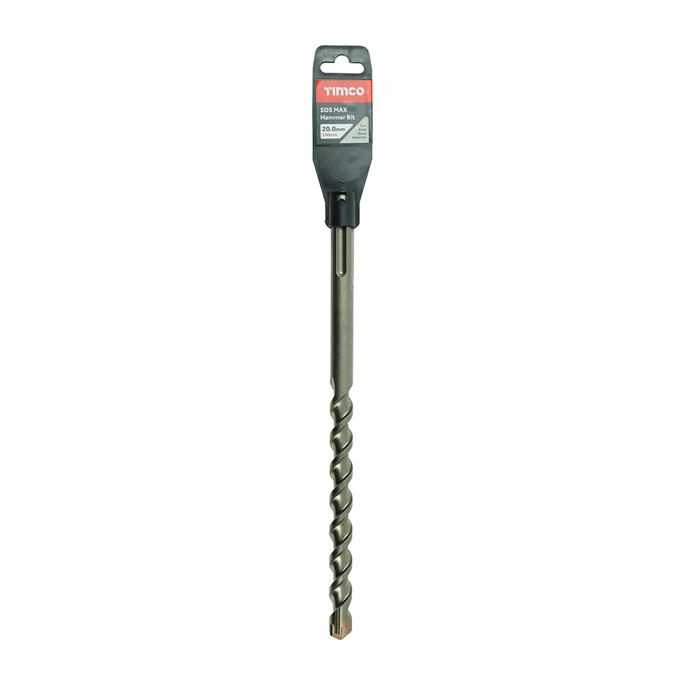 This is an image of Timco - SDS Max Hammer Bit 20 x 340 (1 Each Clip) SDSM20340