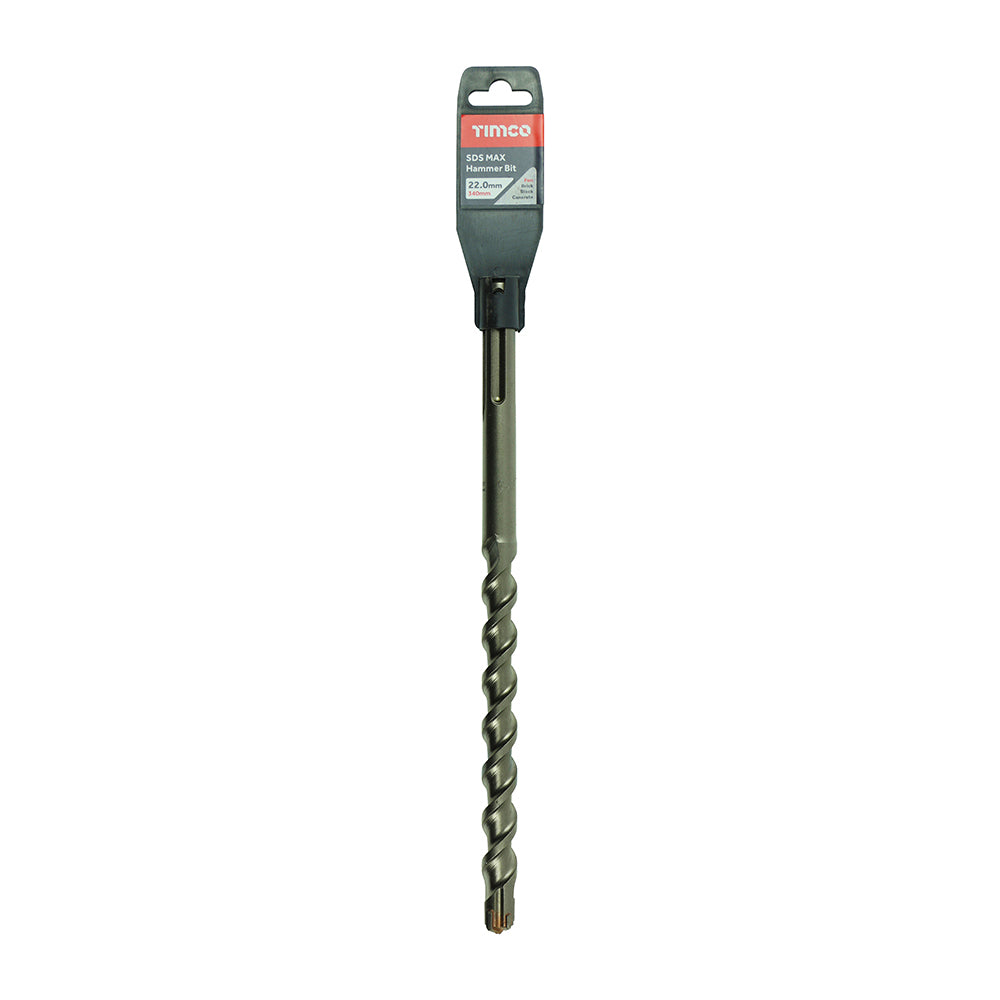 This is an image of Timco - SDS Max Hammer Bit 22 x 340 (1 Each Clip) SDSM22340