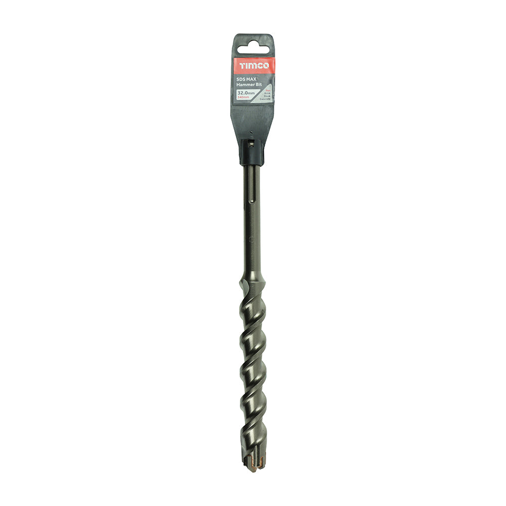This is an image of Timco - SDS Max Hammer Bit 32 x 340 (1 Each Clip) SDSM32340