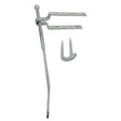This is an image of Timco - Spring Gate Fastener Set With Staple Catch - Hot Dipped Galvanised 610mm (1 Each Plain Bag) SFF610G