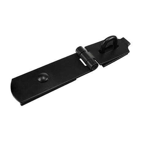 This is an image of Timco - Swivel Pattern Hasp & Staple - Heavy Duty - Black 8" (1 Each Plain Bag) SHS8BB