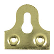This is an image of Timco - Mirror Plates - Slotted - Electro Brass 32mm (4 Pieces TIMpac) SMP32P