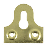 This is an image of Timco - Mirror Plates - Slotted - Electro Brass 38mm (4 Pieces TIMpac) SMP38P
