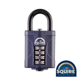 This is an image of Squire - Combination Padlock - Steel Open Shackle - CP40 40mm (1 Each Blister Pack) SQR701367