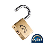 This is an image of Squire - Premium Brass Lion Padlock - LN5 50mm (1 Each Blister Pack) SQR701754