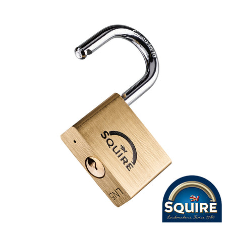 This is an image of Squire - Premium Brass Lion Padlock - LN5 50mm (1 Each Blister Pack) SQR701754