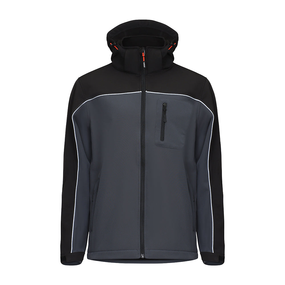 This is an image of Timco - Soft Shell Jacket - Grey/Black X Large (1 Each Bag) SSJ1201XL
