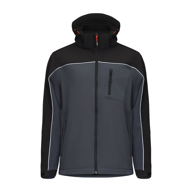 This is an image of Timco - Soft Shell Jacket - Grey/Black X Large (1 Each Bag) SSJ1201XL