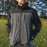 This is an image of Timco - Soft Shell Jacket - Grey/Black X Large (1 Each Bag) SSJ1201XL