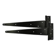This is an image of Timco - Pair of Strong Tee Hinges - Black 12" (1 Pairs TIMbag) STH12B