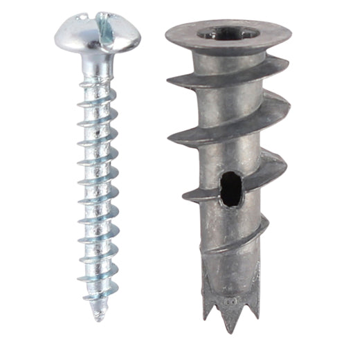 This is an image of Timco - Metal Speed Plugs & Screws - Zinc 31.5mm - (5 PCS TIMpac) TBAZSP